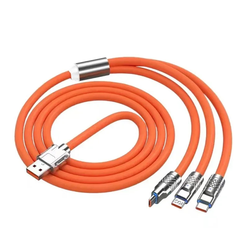 3 in 1 Micro USB iPhone Charging Cable 120W