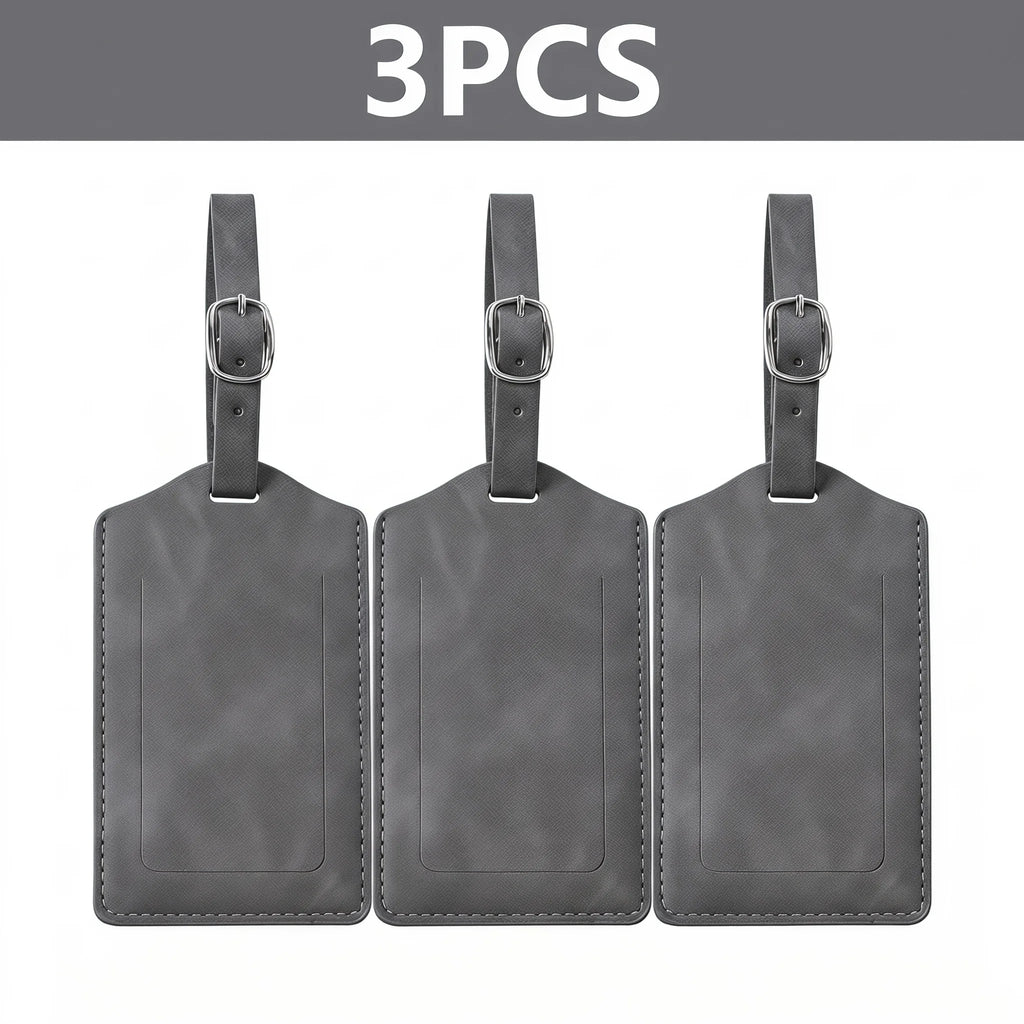 Wanderlust Leather Luggage Tags – Set of 3