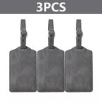 Wanderlust Leather Luggage Tags – Set of 3