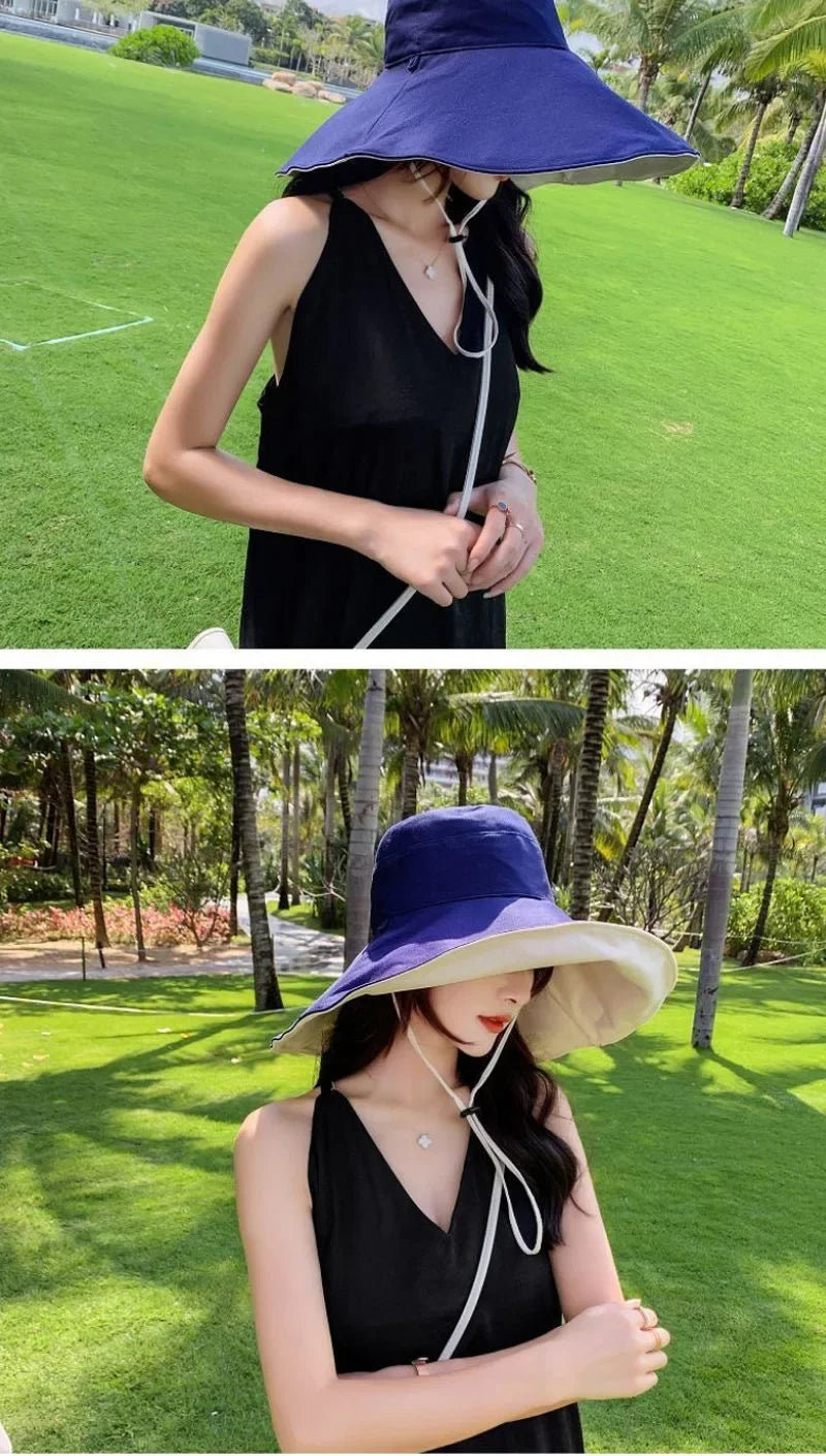 Wide Brim UPF 50+ Sun Hat Women Anti-UV