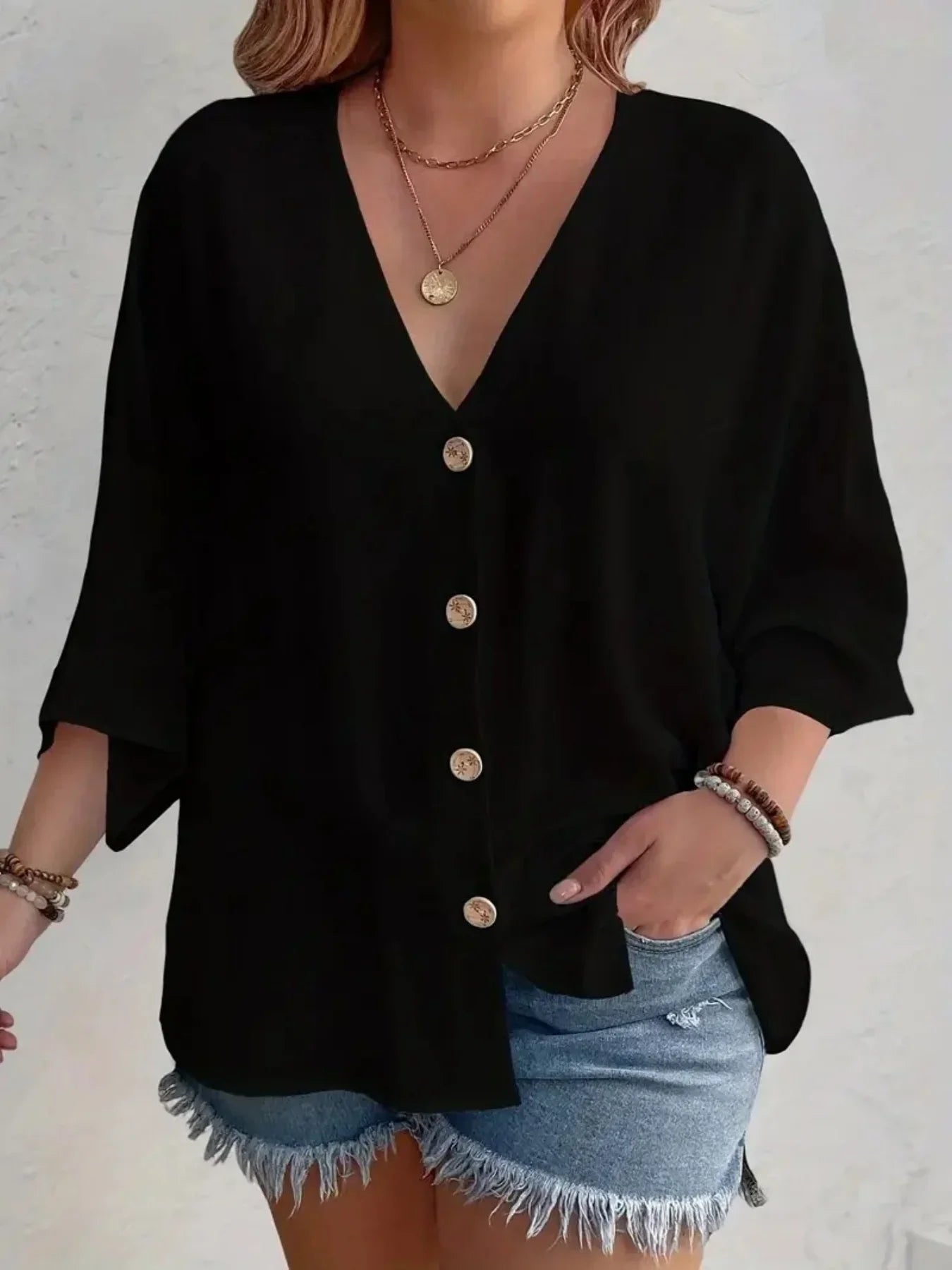 Women's Breathable V-Neck T-shirt