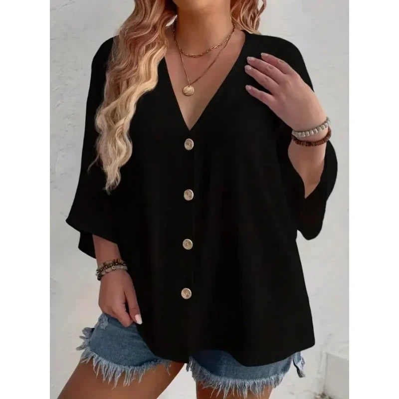 Women's Breathable V-Neck T-shirt