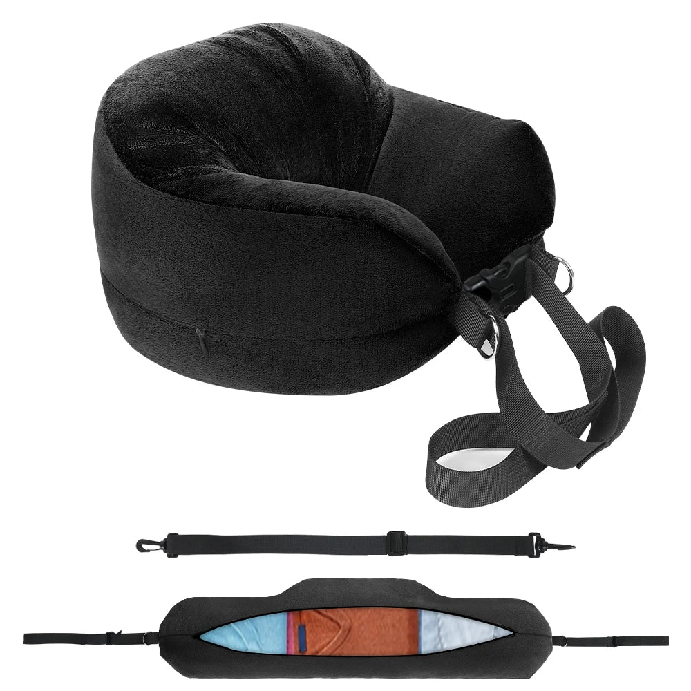 Neck Pillow w/Fillable Clothing U-Shaped Pillowcase