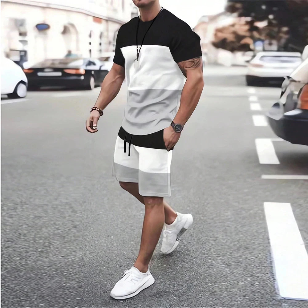 Men's Retro Cool Breathable Shorts Set