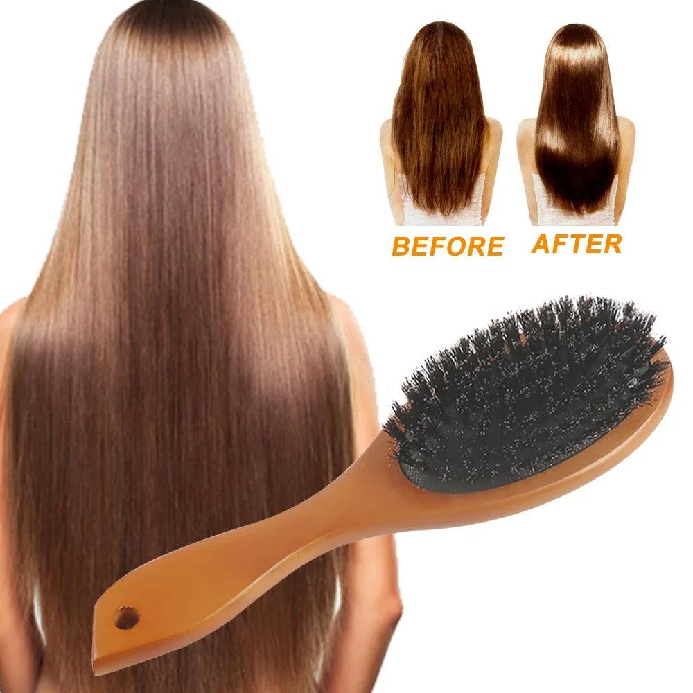 Natural Boar Bristle Hairbrush
