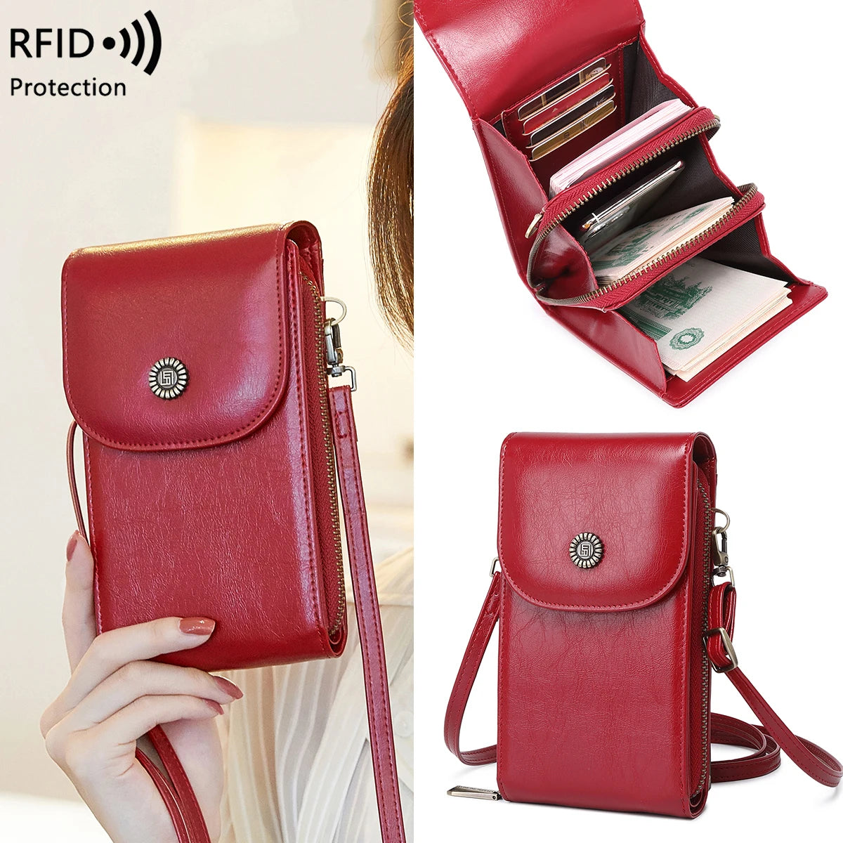 Retro RFID Shoulder Bag