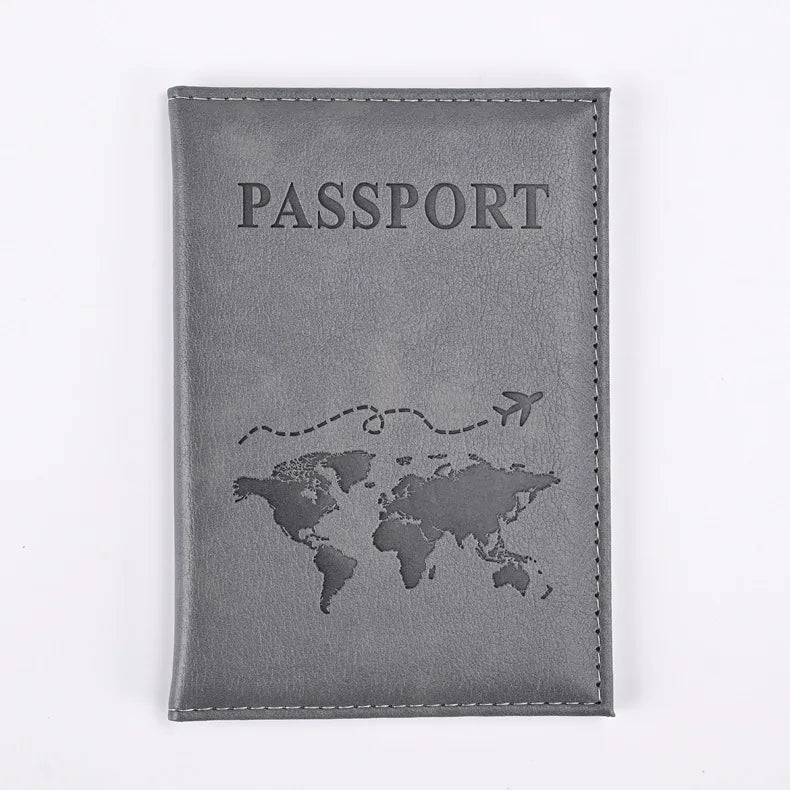 Sleek Grey Passport Cover – Slim Travel Wallet