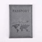 Sleek Grey Passport Cover – Slim Travel Wallet