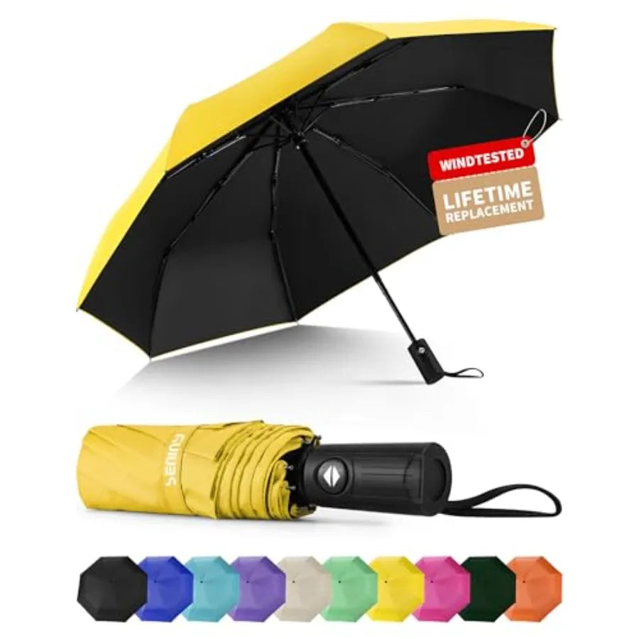 Automatic Windproof Travel Umbrella – 12 Colors