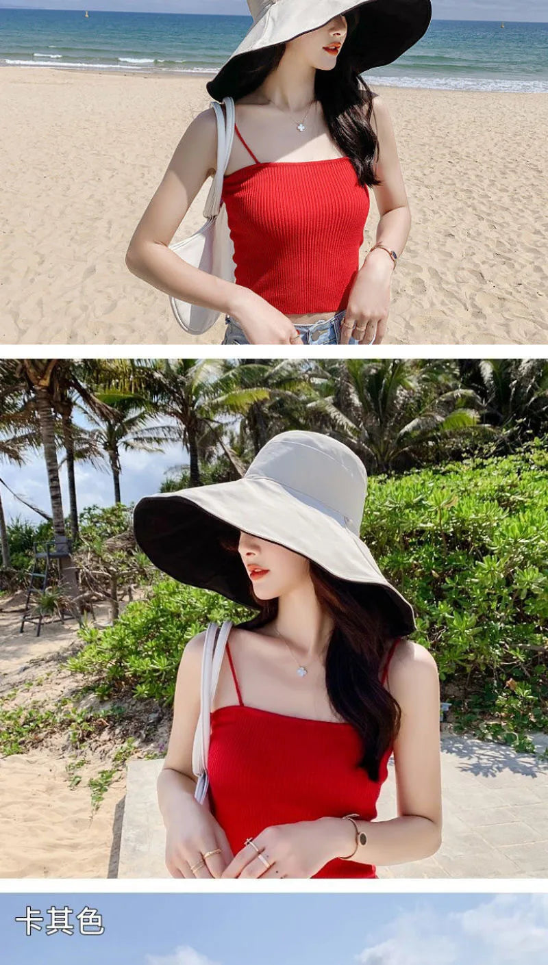 Wide Brim UPF 50+ Sun Hat Women Anti-UV