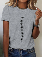 Women's Casual Sunflower Print T-Shirt