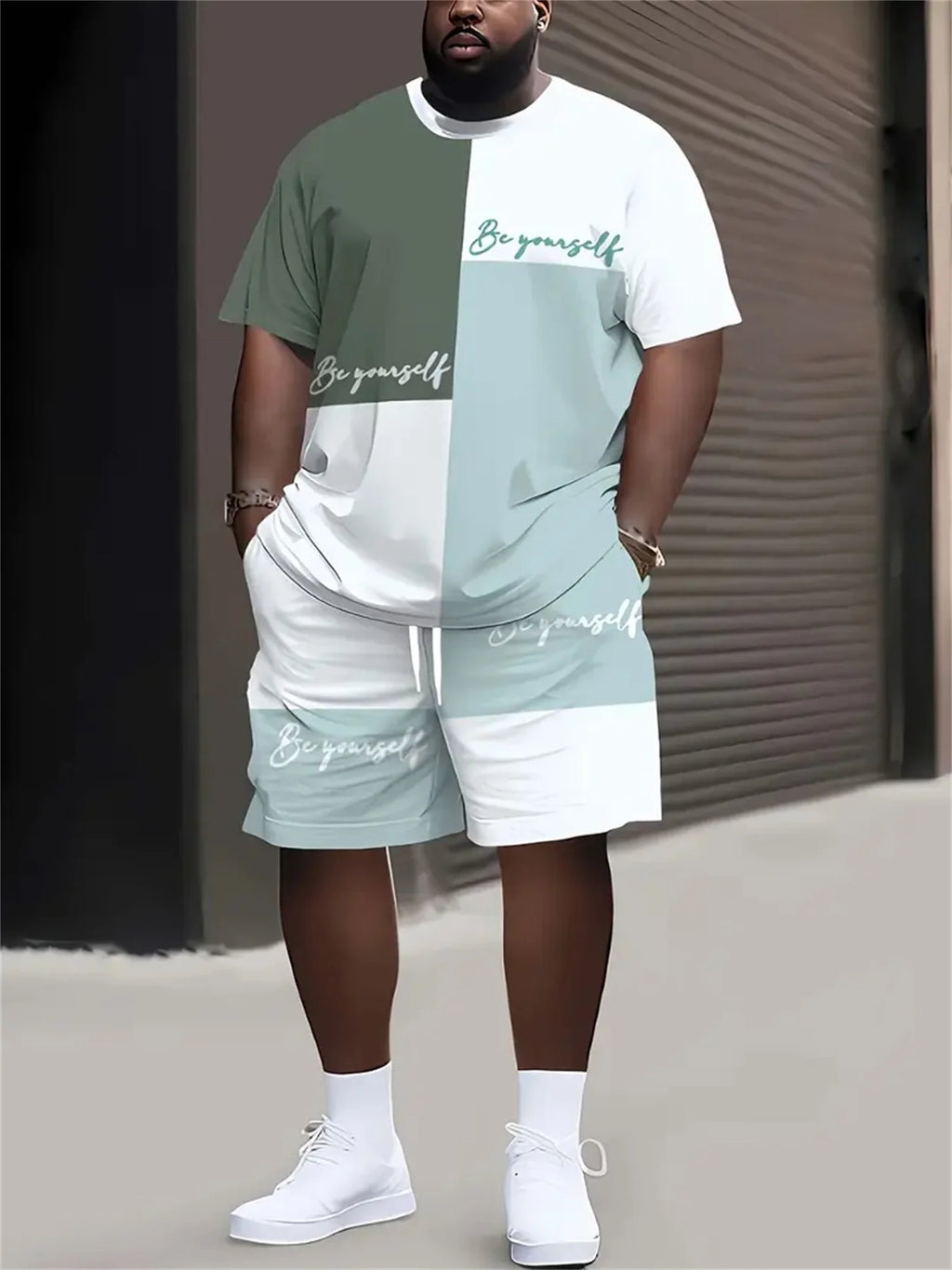 Men's 3D Printed Short Sleeve Shorts Sets