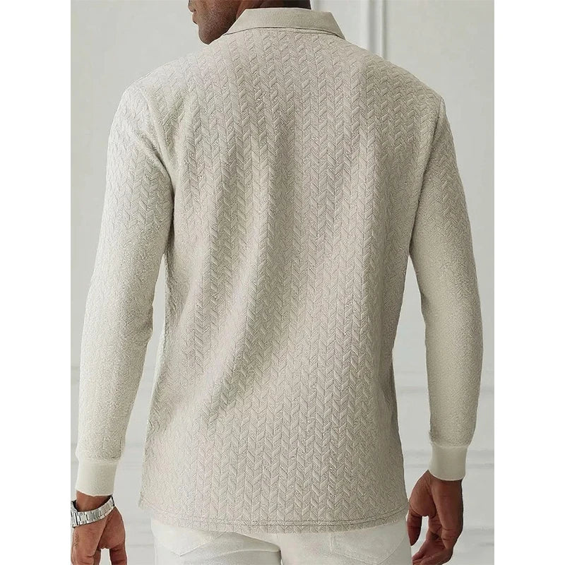 Men's High Quality Long Sleeve Polo Shirt