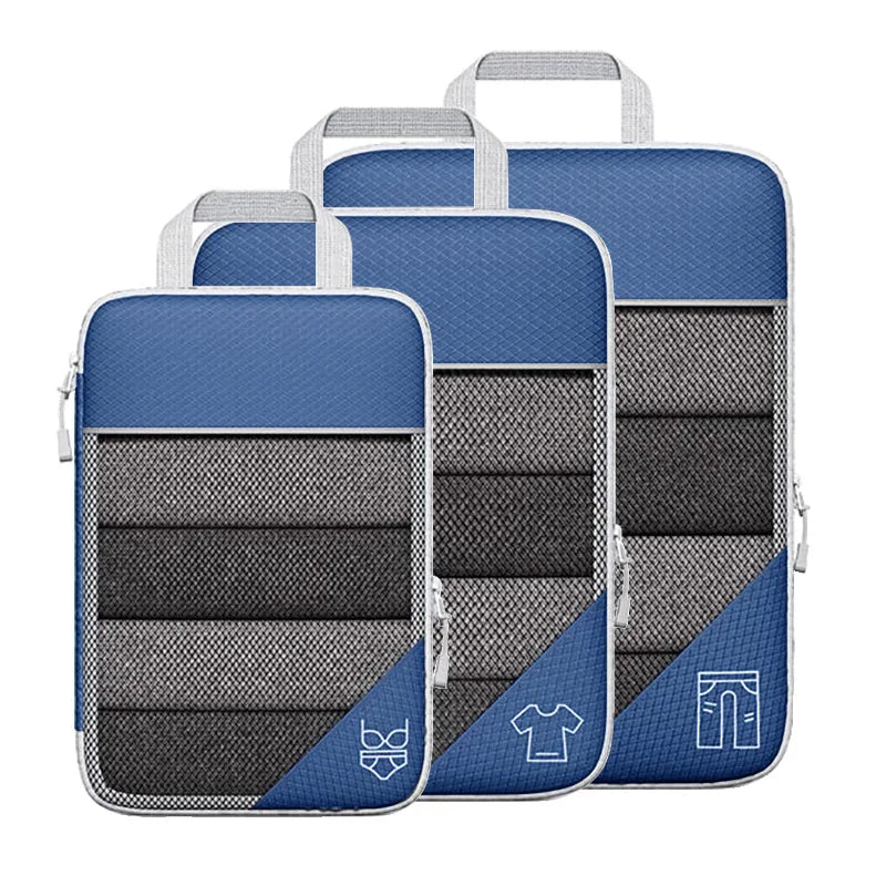 Travel Compression Storage Bag Set w/Shoe Bag