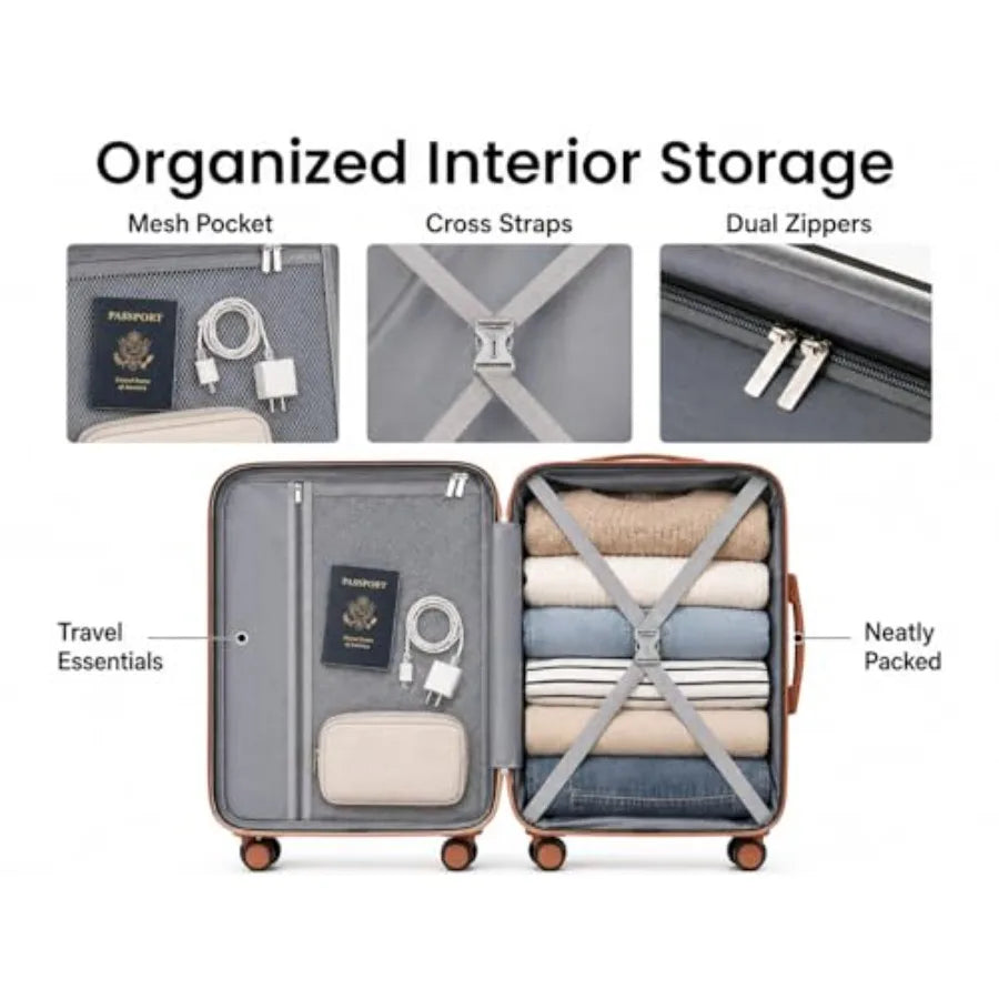 6-Piece Hardshell Luggage Set – Lightweight & Durable