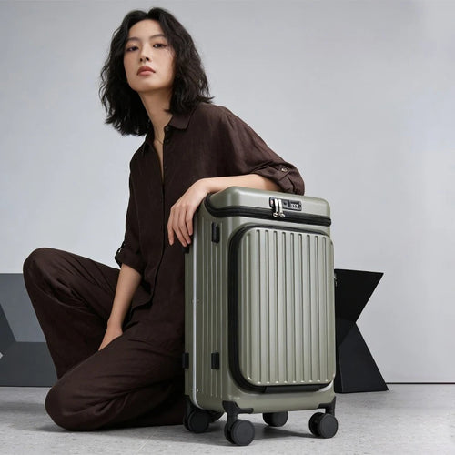 20" Multifunctional Front Opening Carry-on Luggage