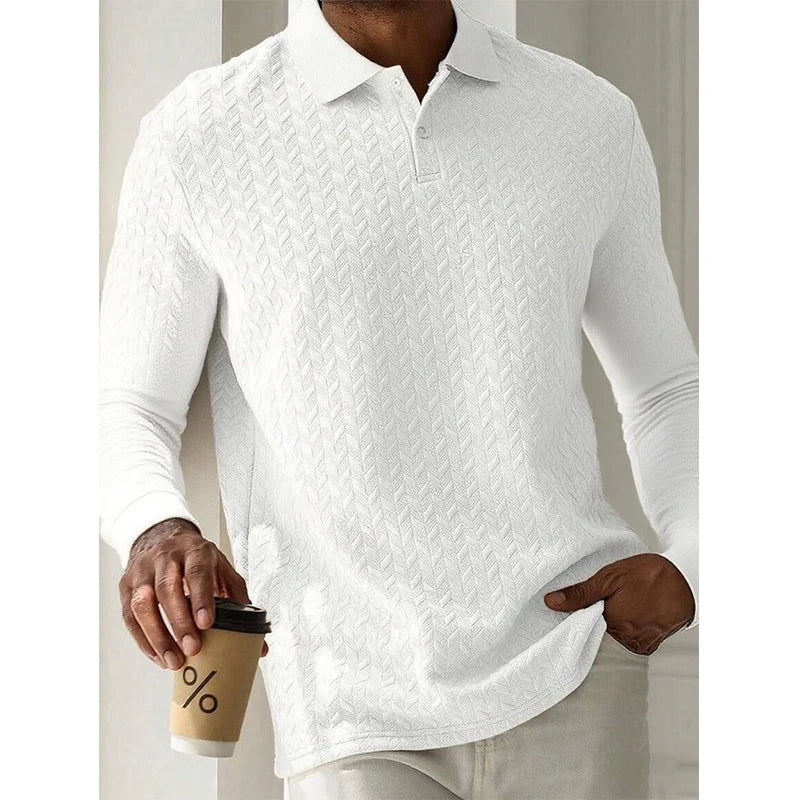 Men's High Quality Long Sleeve Polo Shirt