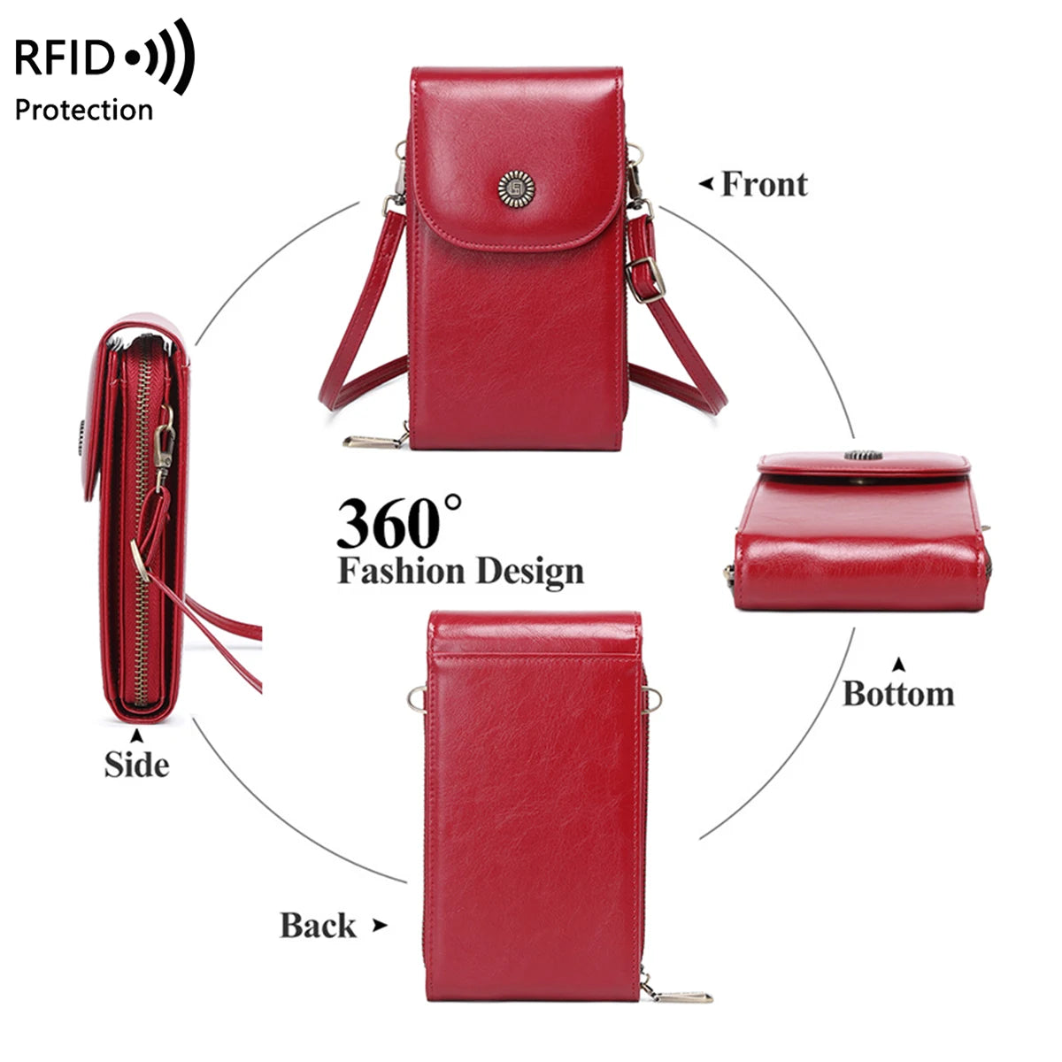 Retro RFID Shoulder Bag
