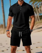 Men's Fashionable Slim Fit Shorts Set