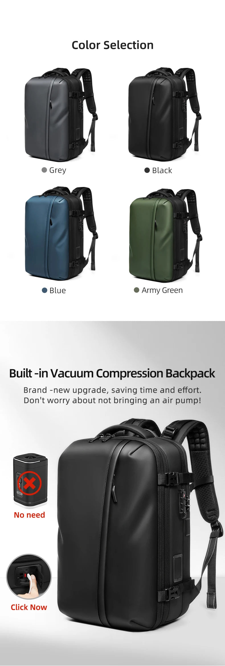 Vacuum Compression Backpack