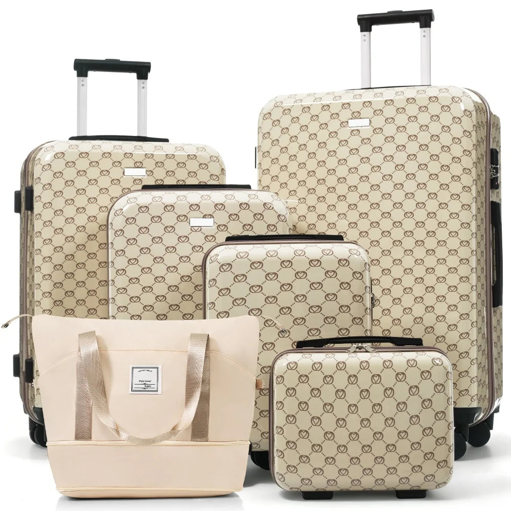 5/6-Piece Hardside Luggage Set – Lightweight & Expandable