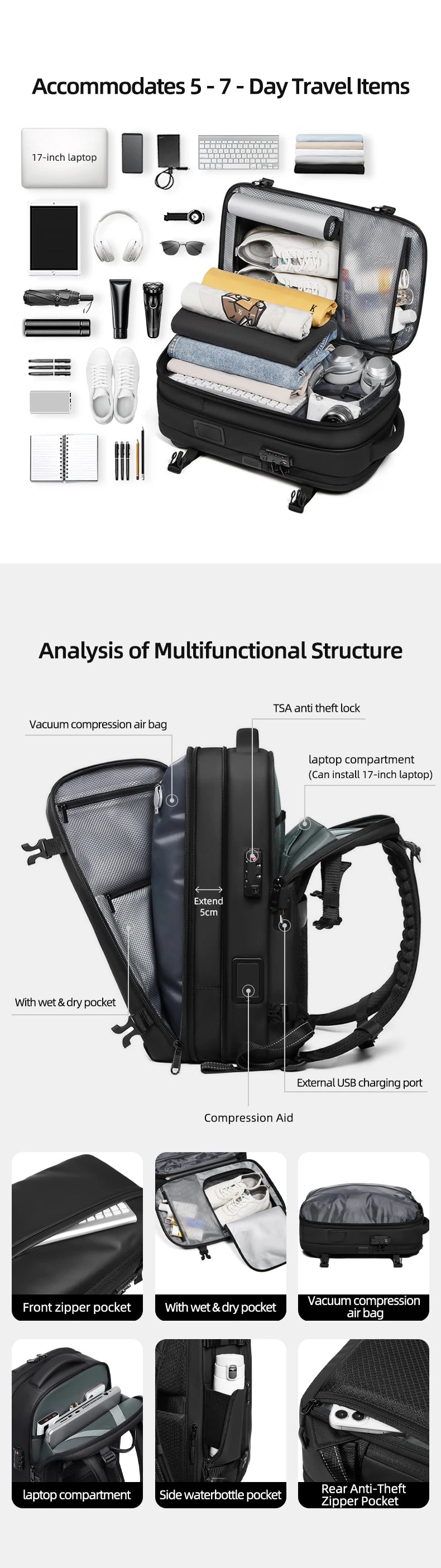 Vacuum Compression Backpack