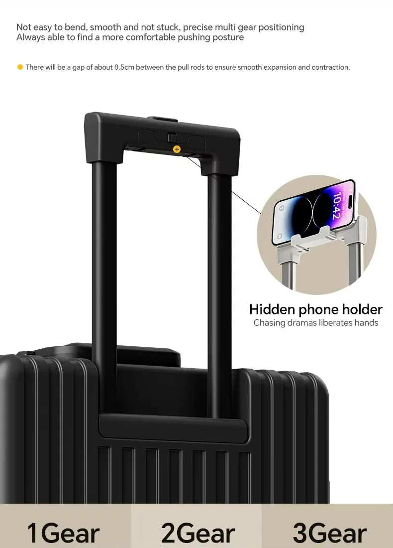 20/24/26" Front Opening Pocket Aluminum Frame Luggage