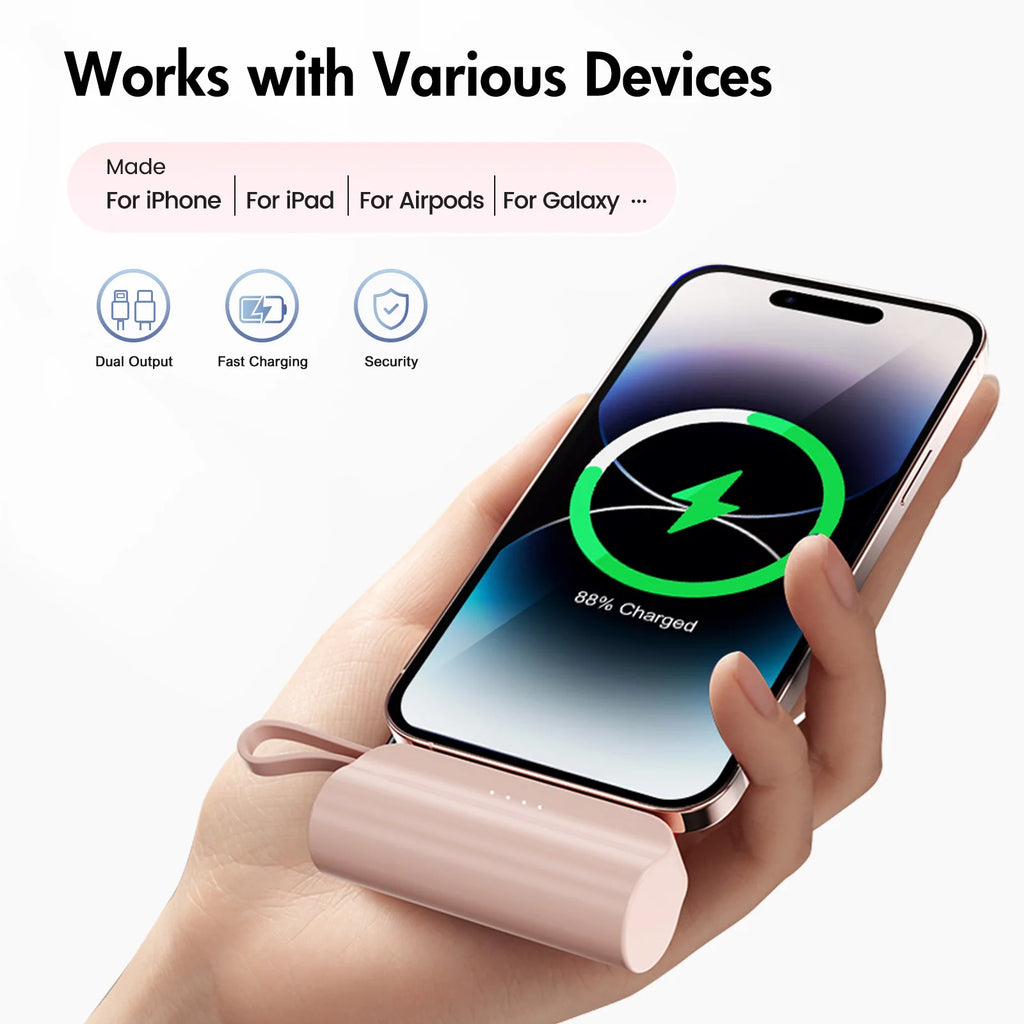 Mini Power Bank Dual USB-C Ports