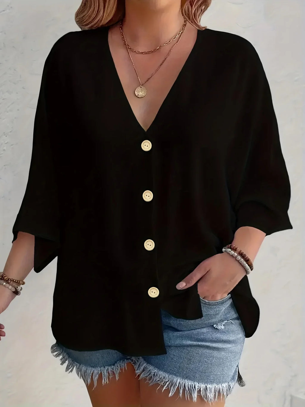 Women's Breathable V-Neck T-shirt