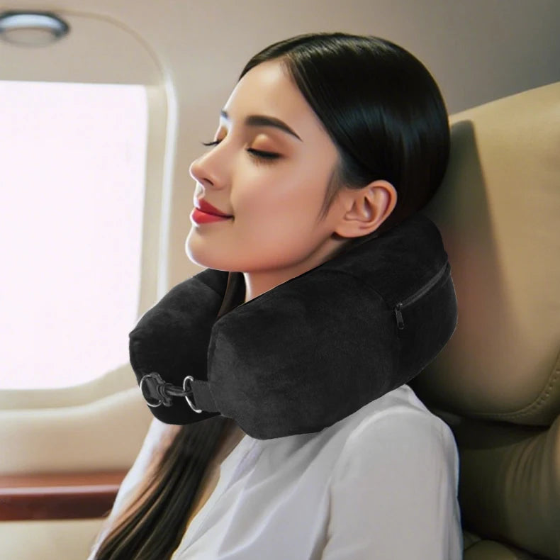 Neck Pillow w/Fillable Clothing U-Shaped Pillowcase