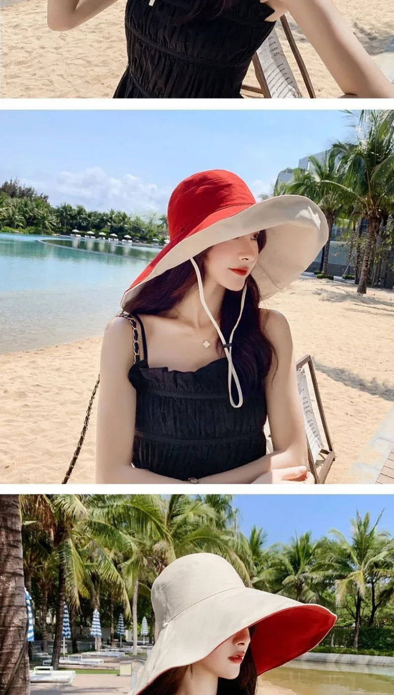 Wide Brim UPF 50+ Sun Hat Women Anti-UV