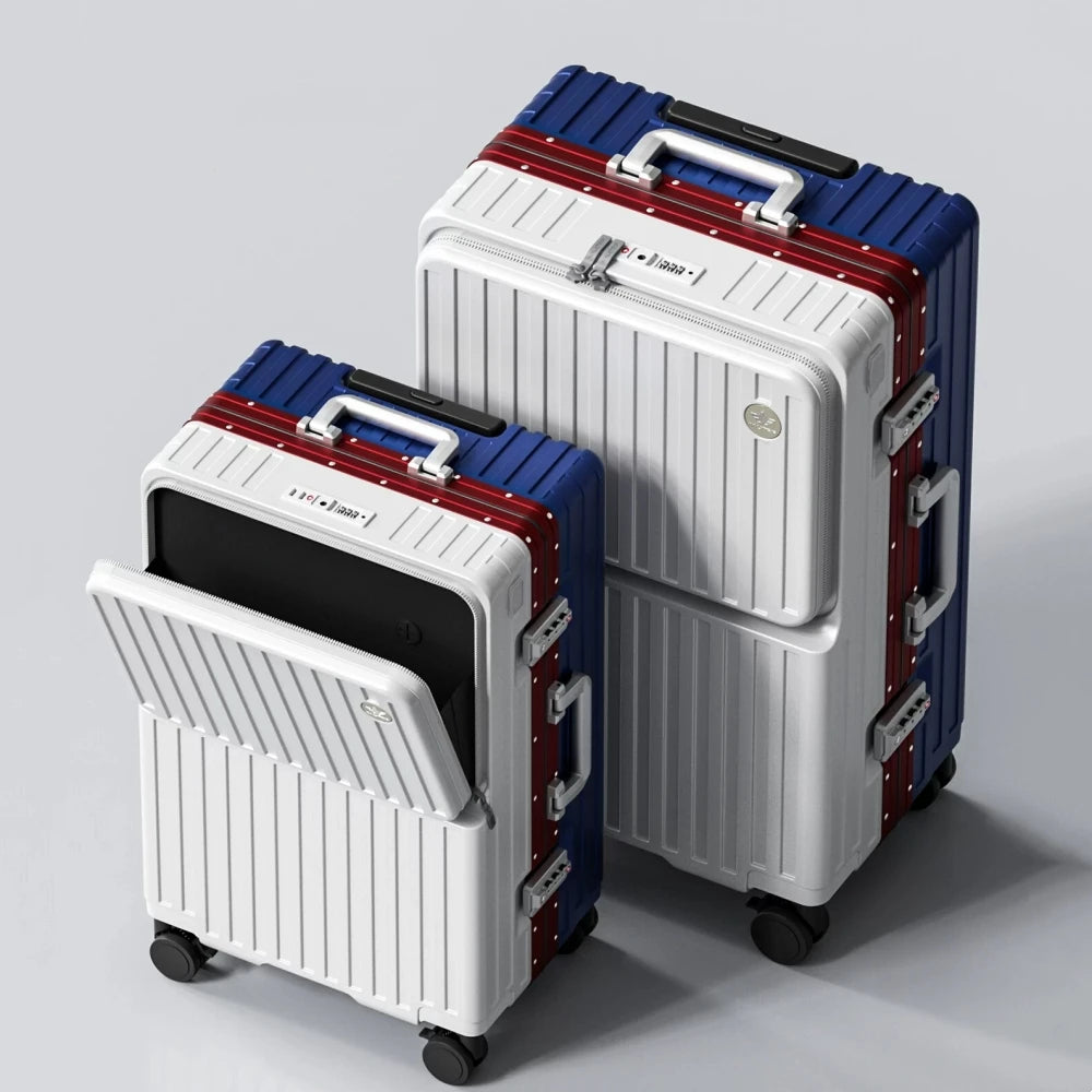 20/24/26" Front Opening Pocket Aluminum Frame Luggage