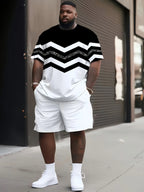 Men's 3D Printed Short Sleeve Shorts Sets