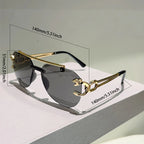 Rimless Pilot Sunglasses