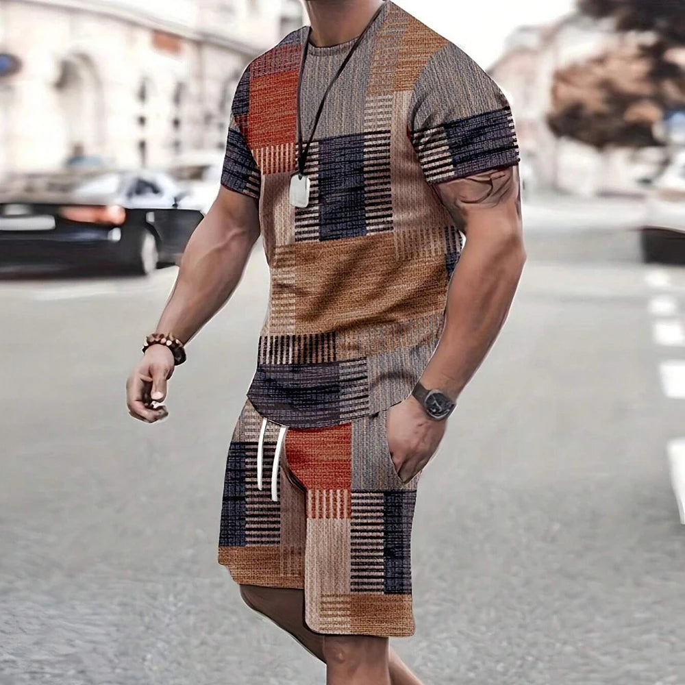 Men's Retro Cool Breathable Shorts Set