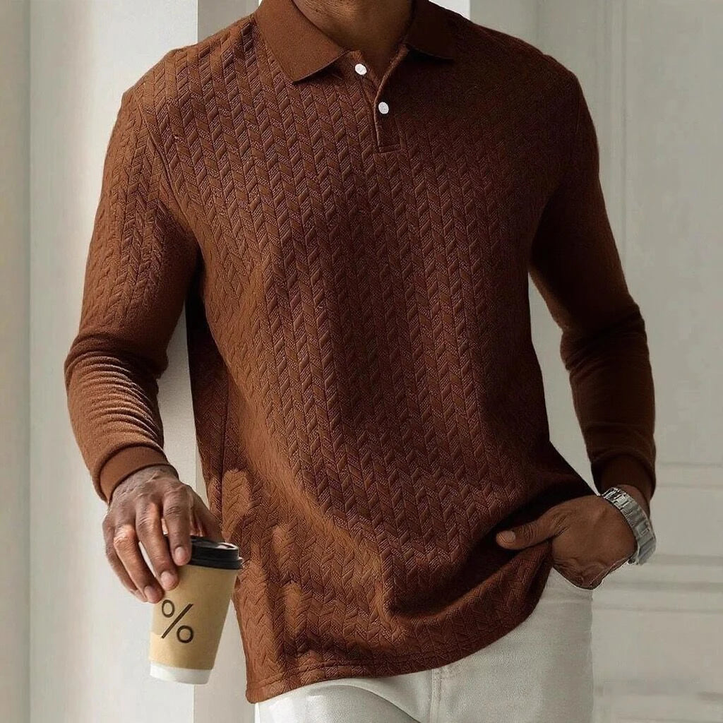 Men's High Quality Long Sleeve Polo Shirt