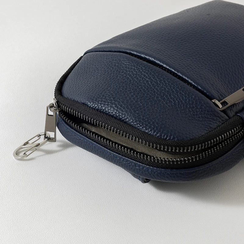 RFID Cowhide Crossbody Bag