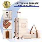 3/5pcs 20/24/28" Luggage Set w/Toiletry Bag & Duffel Bag