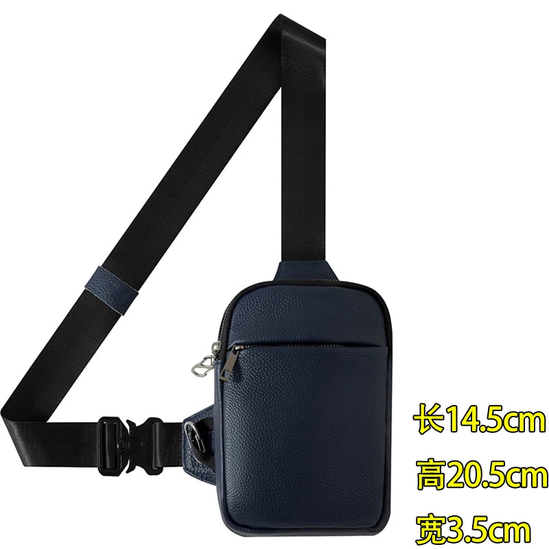 RFID Cowhide Crossbody Bag