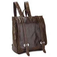 Vintage Crazy Horse Genuine Leather Hiking Backpack