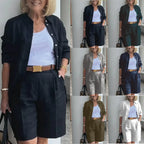 Women's Elegant Solid Color Shorts Sets