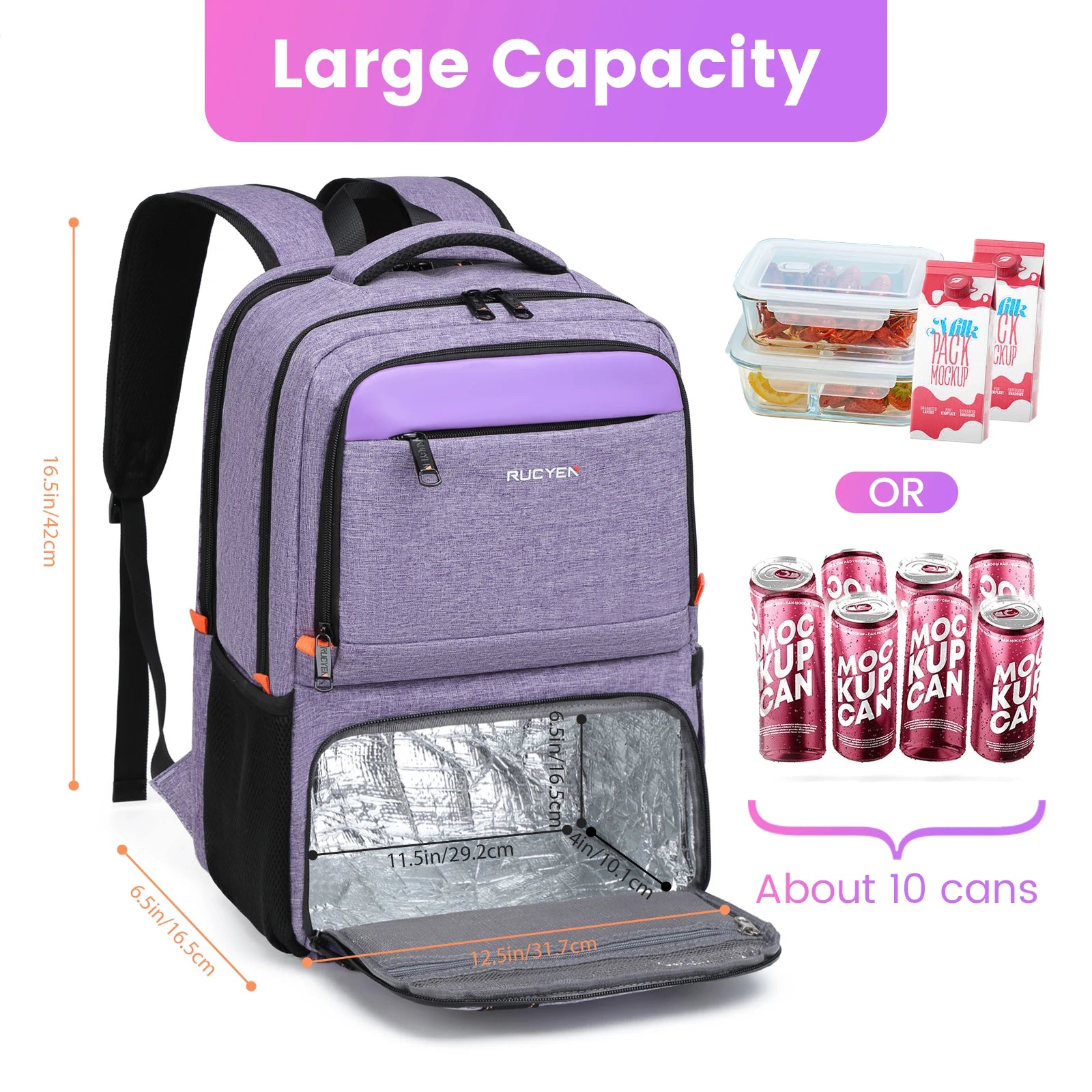 Insulated Multifunctional Cooler Travel Backpack