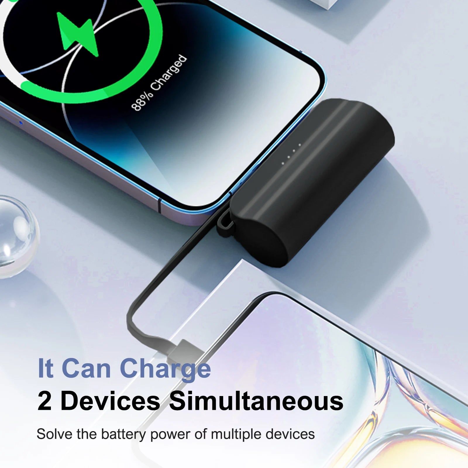 Mini Power Bank Dual USB-C Ports