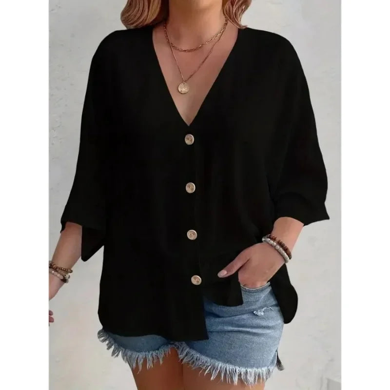 Women's Breathable V-Neck T-shirt