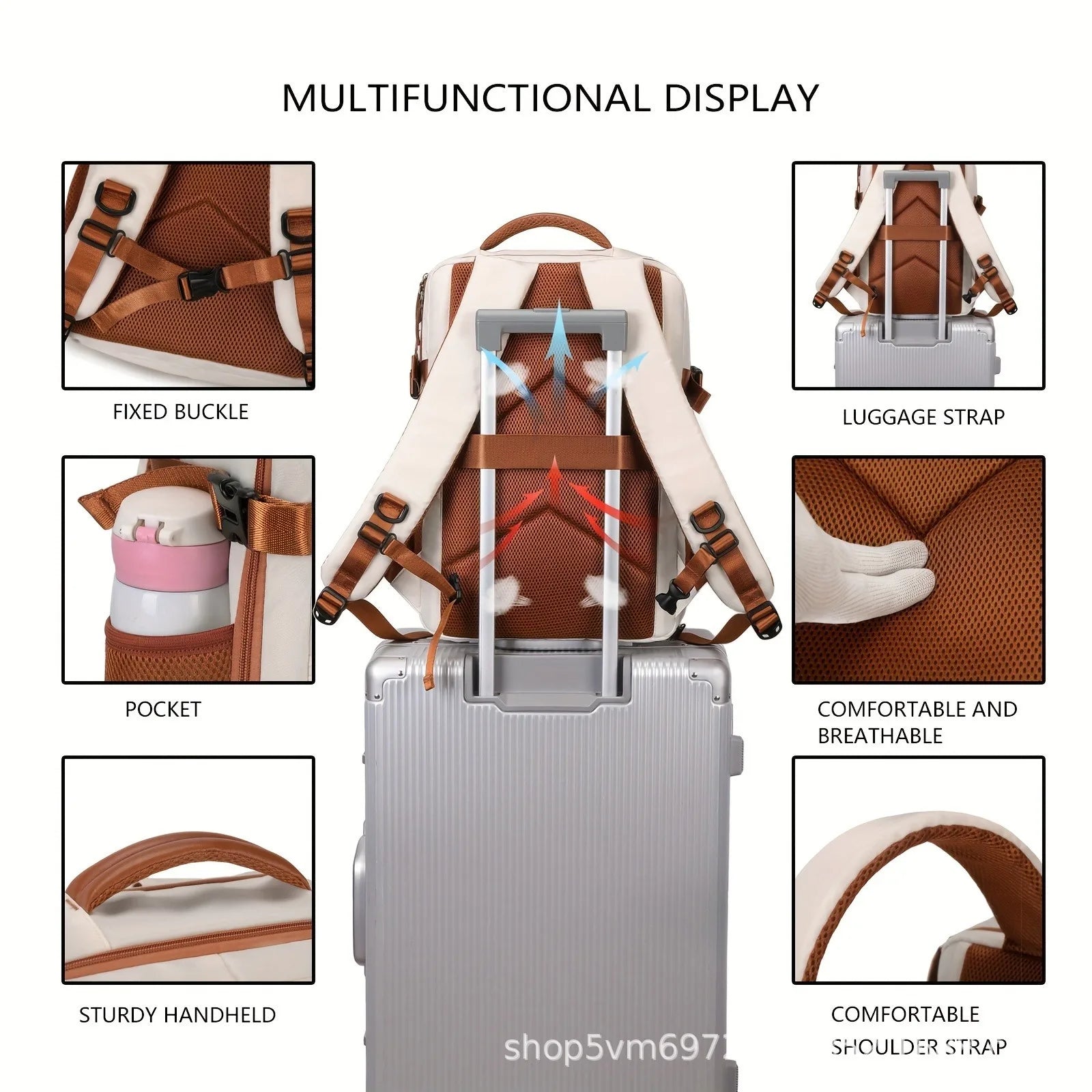 Large Capacity Expandable Backpack