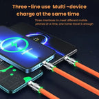 3 in 1 Micro USB iPhone Charging Cable 120W