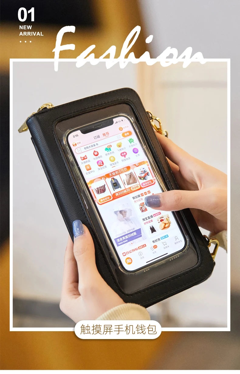RFID Touchscreen Phone Wallet Crossbody
