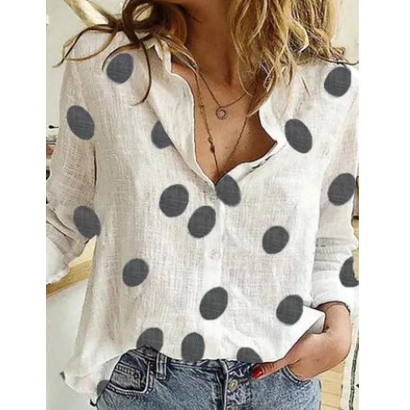 Women's Vintage Cotton Linen Blouse
