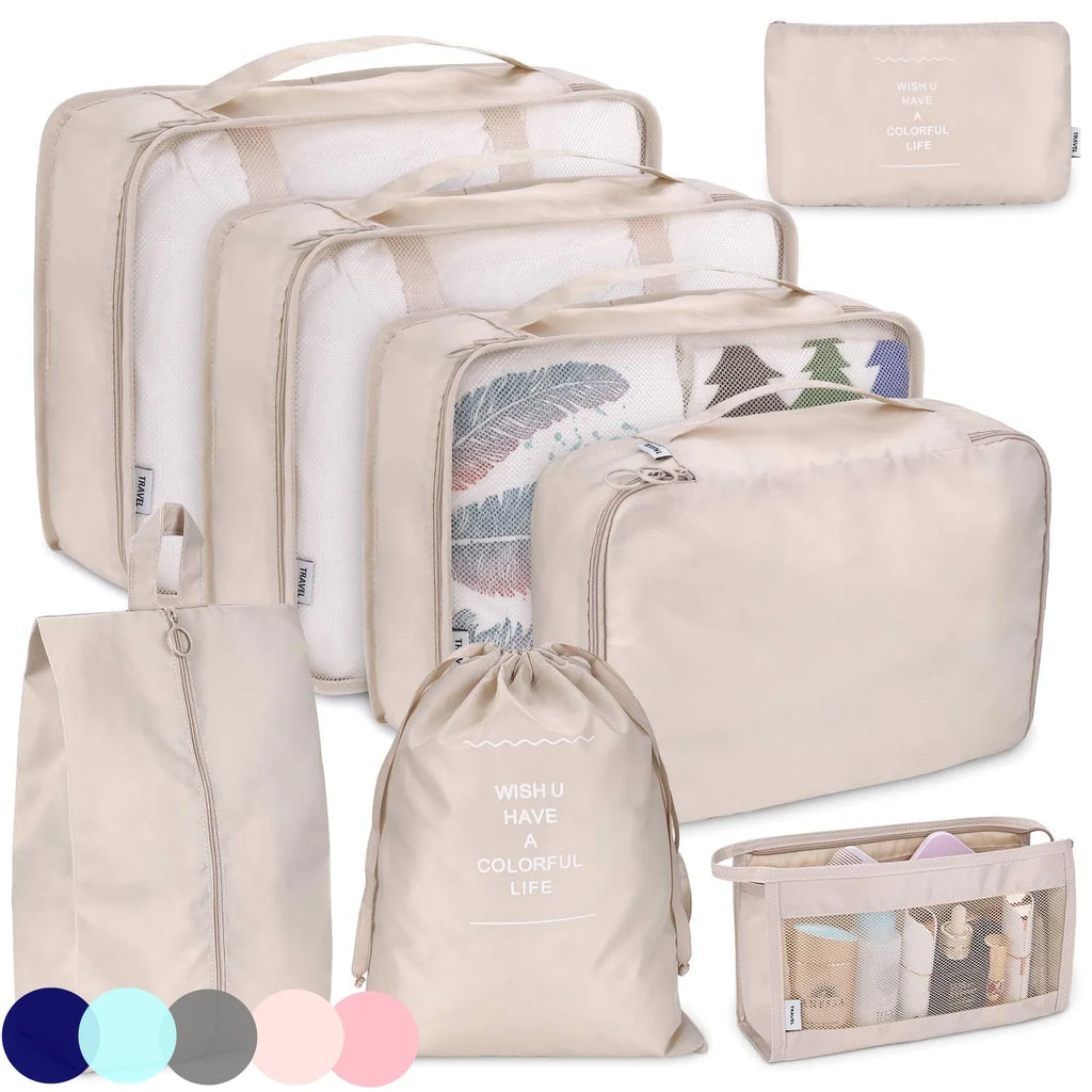 8Pcs Travel Packing Cube Set