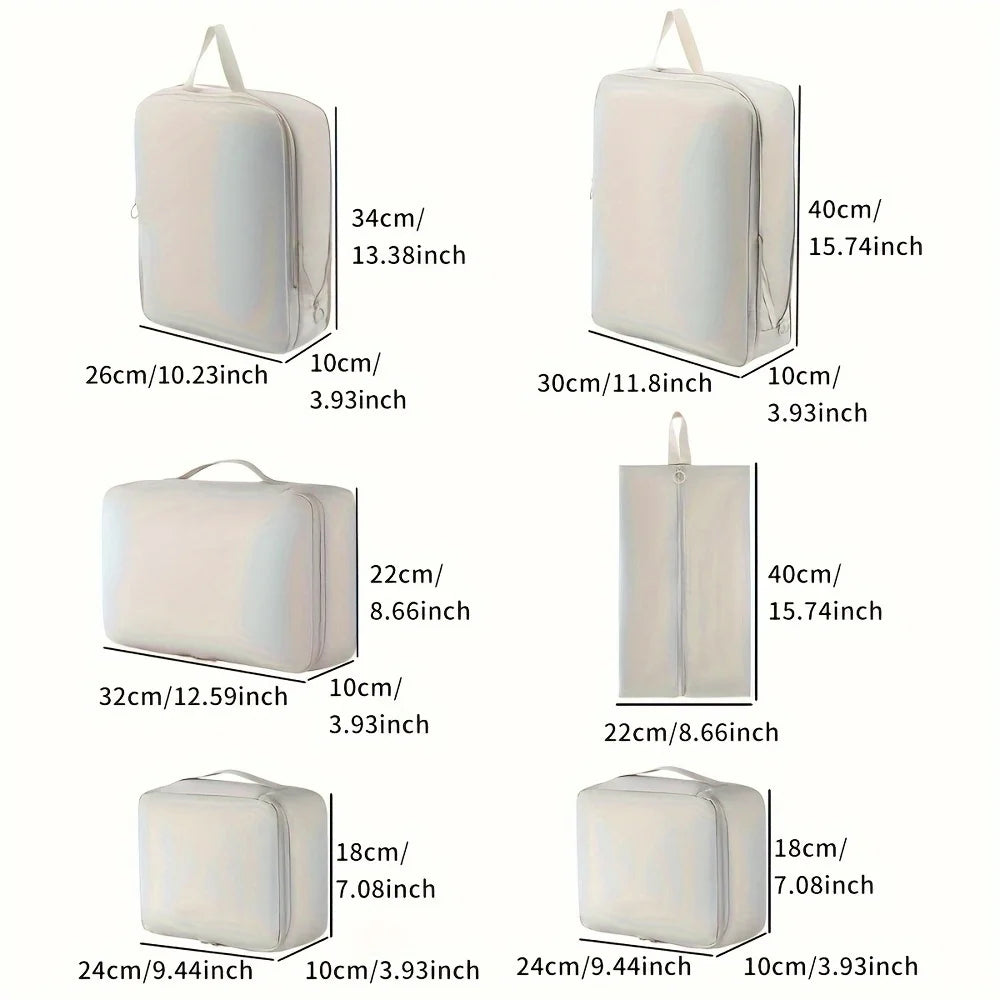 6pcs Compression Packing Cube